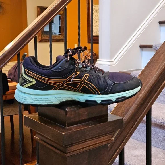 Asics Women's GEL Venture-7 Running Shoes, Black, Sz 9 - Picture 8 of 16